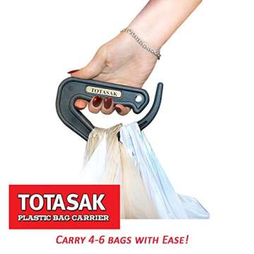 TotASak Grocery Bag Carrier (2 Pack) - Multiple Shopping Bag Holder Handle - Durable Lightweight Mul...
