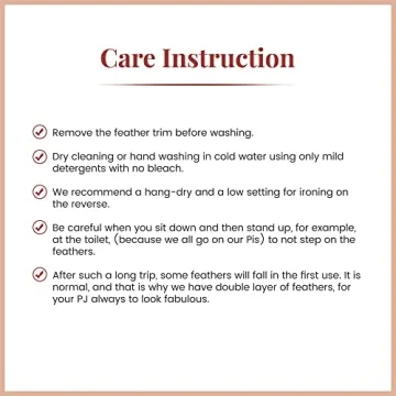 Luxury Feather Pajamas for Women - Detachable Trim & Soft Fabric