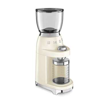 SMEG Cream Retro Electric Coffee Grinder - Perfectly Grind Coffee