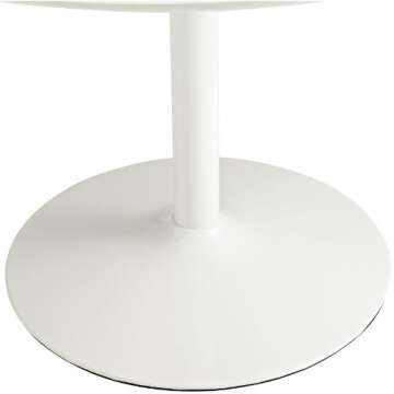 Modway Rostrum Modern 44" Round Top Pedestal Kitchen and Dining Room Table in White