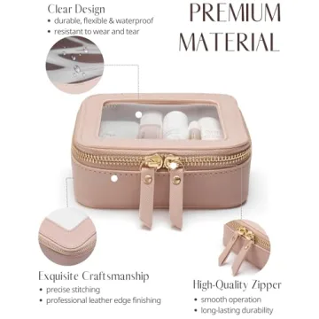 Stylish Pink Mini Makeup Bag for Daily Essentials