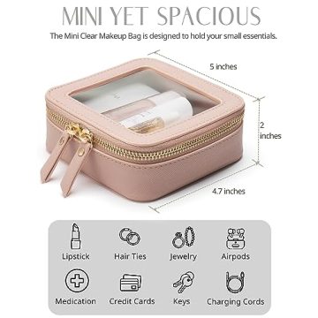 Stylish Pink Mini Makeup Bag for Daily Essentials