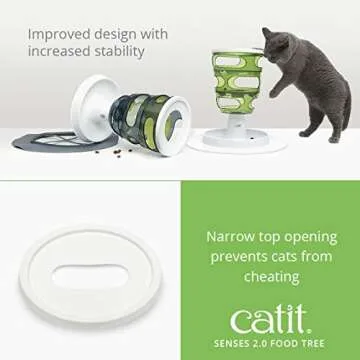 Catit Senses 2.0 Food Tree - Sturdy Tree-Shaped Slow Feeder