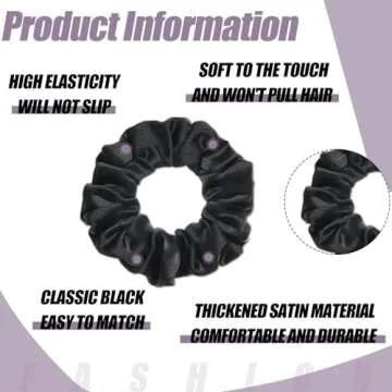 Stylish 8 Pack Satin Silk Scrunchies for Hair Care
