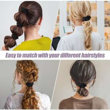 Stylish 8 Pack Satin Silk Scrunchies for Hair Care