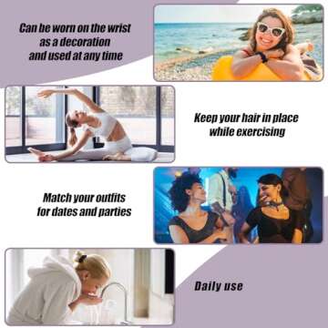 Stylish 8 Pack Satin Silk Scrunchies for Hair Care