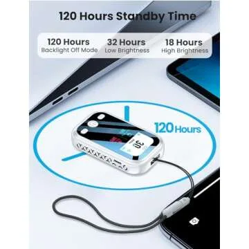 LSENLTY Upgraded Portable Carbon Monoxide Detectors, 120-Hour Standby Time, 3 in 1 CO Monitor(Temp, Humidity and CO Value), Alarm Function, Lanyard and Bracket Design, Easy to Use CO Detector