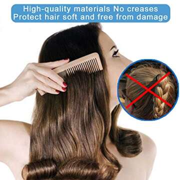 Black Elastic Hair Ties 120 Pcs No Crease Rubber Hair Ties Bands Elastic Ponytail Traceless Holders for Women & Men Thick Hair, Thin hair, Curly hair (Black)