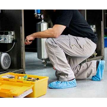 G & F Products Disposable Boot & Shoe Covers - Slip Resistant - 100 Pack