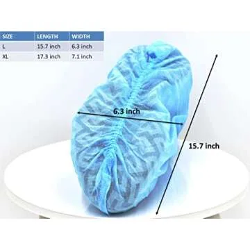 G & F Products Blue Disposable Shoe Covers 100 Pack