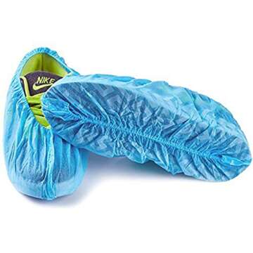 G & F Products Blue Disposable Shoe Covers 100 Pack