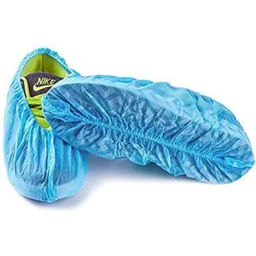 G & F Products Blue Disposable Shoe Covers 100 Pack