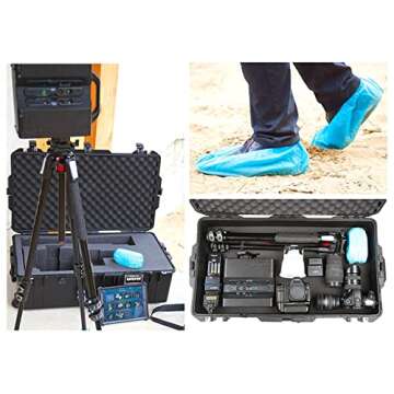 G & F Products Blue Disposable Shoe Covers 100 Pack