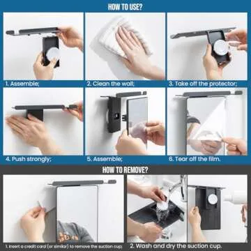 TAILI Fogless Shower Mirror with Razor Holder