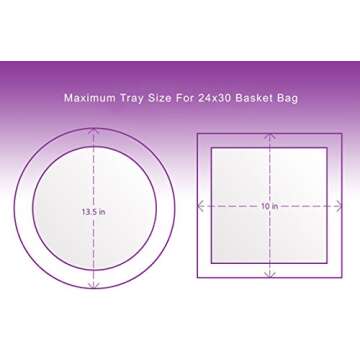 Purple Q Crafts Clear Basket Bags - 24x30 inches, 10 Pack