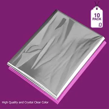 Purple Q Crafts Clear Basket Bags - 24x30 inches, 10 Pack