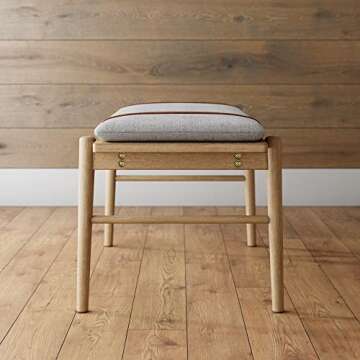 Stylish Nathan James Gugan Mid-Century Wooden Bench