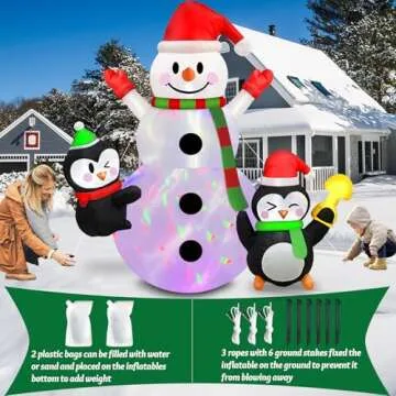 Danxilu Christmas Inflatable Snowman Yard Decor 6 FT