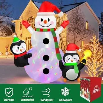 Danxilu Christmas Inflatable Snowman Yard Decor 6 FT