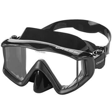 Cressi Panoramic Wide View Mask & Dry Snorkel Kit for Snorkeling, Scuba Diving Pano 3 & Supernova Dr...