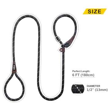 Fida 6 FT Slip Lead for Dogs - Durable & Comfortable Leash