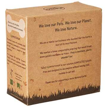 CompostaPoop Biodegradable Dog Poop Bag | Plant-Based Dog Waste Bag | Home Compostable | Dispenser Refill Rolls | Unscented Leak Proof Poo Bags Rated ASTM D6400 | Eco Friendly (240 bags (16 Rolls))