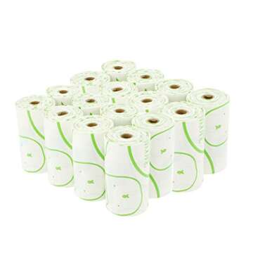 CompostaPoop Biodegradable Dog Poop Bag | Plant-Based Dog Waste Bag | Home Compostable | Dispenser Refill Rolls | Unscented Leak Proof Poo Bags Rated ASTM D6400 | Eco Friendly (240 bags (16 Rolls))