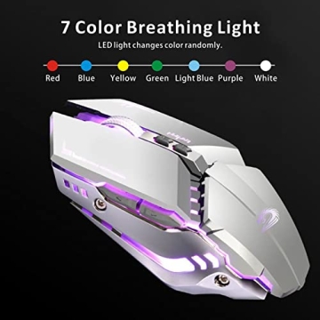 TENMOS T12 Wireless Gaming Mouse Rechargeable with LED