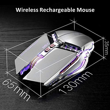 TENMOS T12 Wireless Gaming Mouse Rechargeable with LED