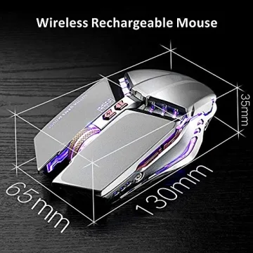 TENMOS T12 Wireless Gaming Mouse Rechargeable with LED