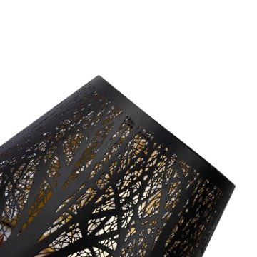 ALUCSET Metal Lampshade with Warm Glow and Tree Pattern