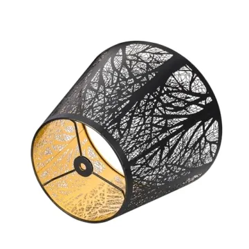 ALUCSET Metal Lampshade with Warm Glow and Tree Pattern