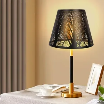 ALUCSET Metal Lampshade with Warm Glow and Tree Pattern