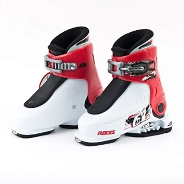 Roces Adjustable Youth Ski Boots Size 16.0-18.5 White Red Black