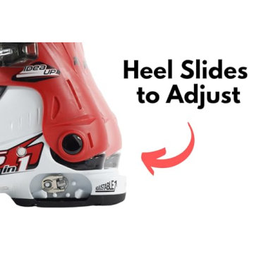 Roces Adjustable Youth Ski Boots Size 16.0-18.5 White Red Black