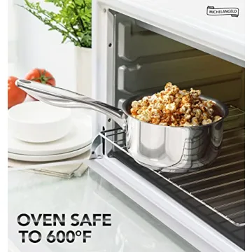 MICHELANGELO 2 Piece Stainless Steel Saucepan Set - Durable & Stylish