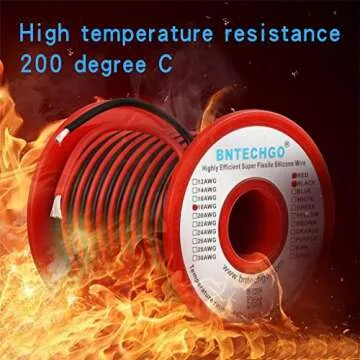 BNTECHGO 18 Gauge Silicone Wire Spool Red 25ft and Black 25ft 2 Separate Wires Flexible 18 AWG Stranded Tinned Copper Wire