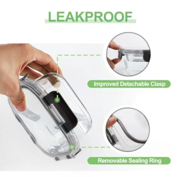 HOMBERKING 18 Piece Glass Food Storage Containers Set