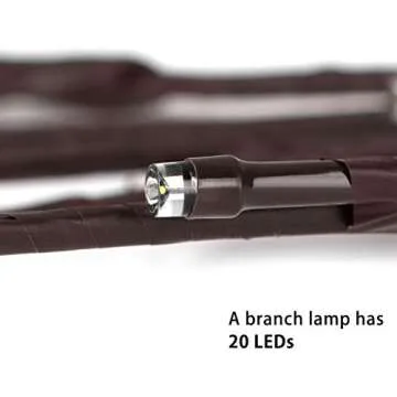 DK177 2 Pack Led Branch Light Battery Operated Lighted Branch Vase Filler Willow Tree Artificial Little Twig Power Brown 30 Inch 20 LED for Home Romantic Decoration, Warm White