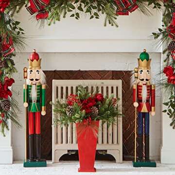 BrylaneHome 36" Wood Nutcracker - Red