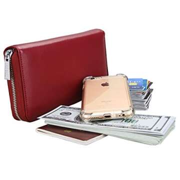 Stylish Women’s RFID Leather Wallet with 36 Card Slots