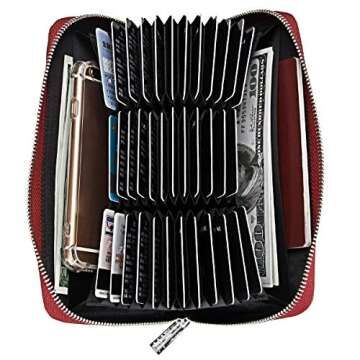 Stylish Women’s RFID Leather Wallet with 36 Card Slots
