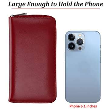 Stylish Women’s RFID Leather Wallet with 36 Card Slots