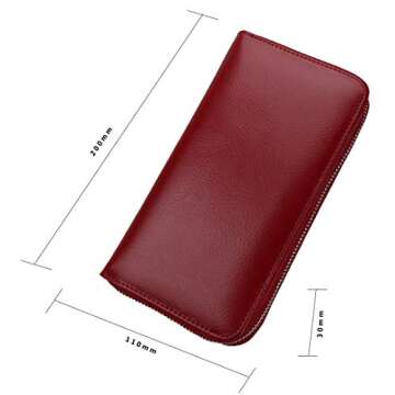 Stylish Women’s RFID Leather Wallet with 36 Card Slots