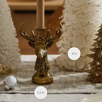 Luminara Reindeer Taper Holder for Flameless Candles