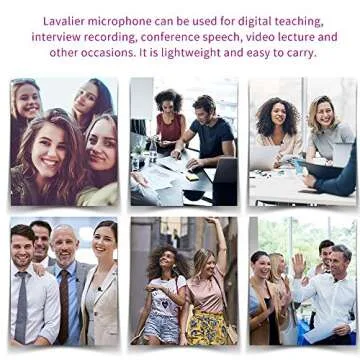 Yichuang Professional Dual Lapel Lavalier Microphone,Easy to Clip-on Handsfree Omnidirectional Condenser Interview Lapel Mic,Compatible with iPhone,YouTube,Podcast(3.5M)