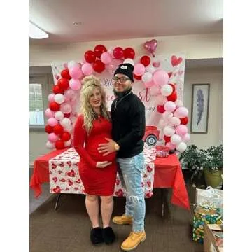 BEAGIMEG Women's Ruched Long Sleeve Elegant Bodycon Basic Casual Midi Dress Red