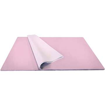 Jillson Roberts Bulk 480-Sheet Count 20" x 30" Recycled Tissue Paper Available in 30 Colors, Pastel Pink