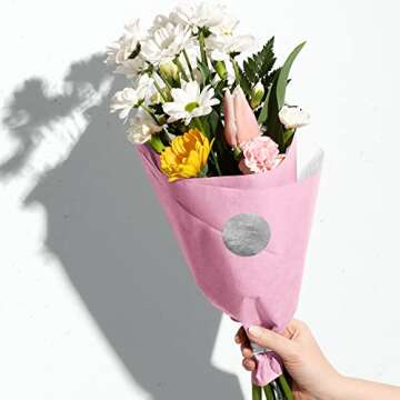 Jillson Roberts Bulk 480-Sheet Count 20" x 30" Recycled Tissue Paper Available in 30 Colors, Pastel Pink