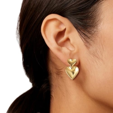 Elegant Gold Heart Earrings for Women – Perfect Gift Idea